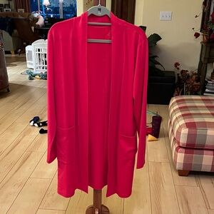 Elegant Woolx Red (Viva Magenta) Women's Cardigan size Large